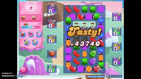 Candy Crush Level 2040 Audio Talkthrough, 3 Stars 0 Boosters