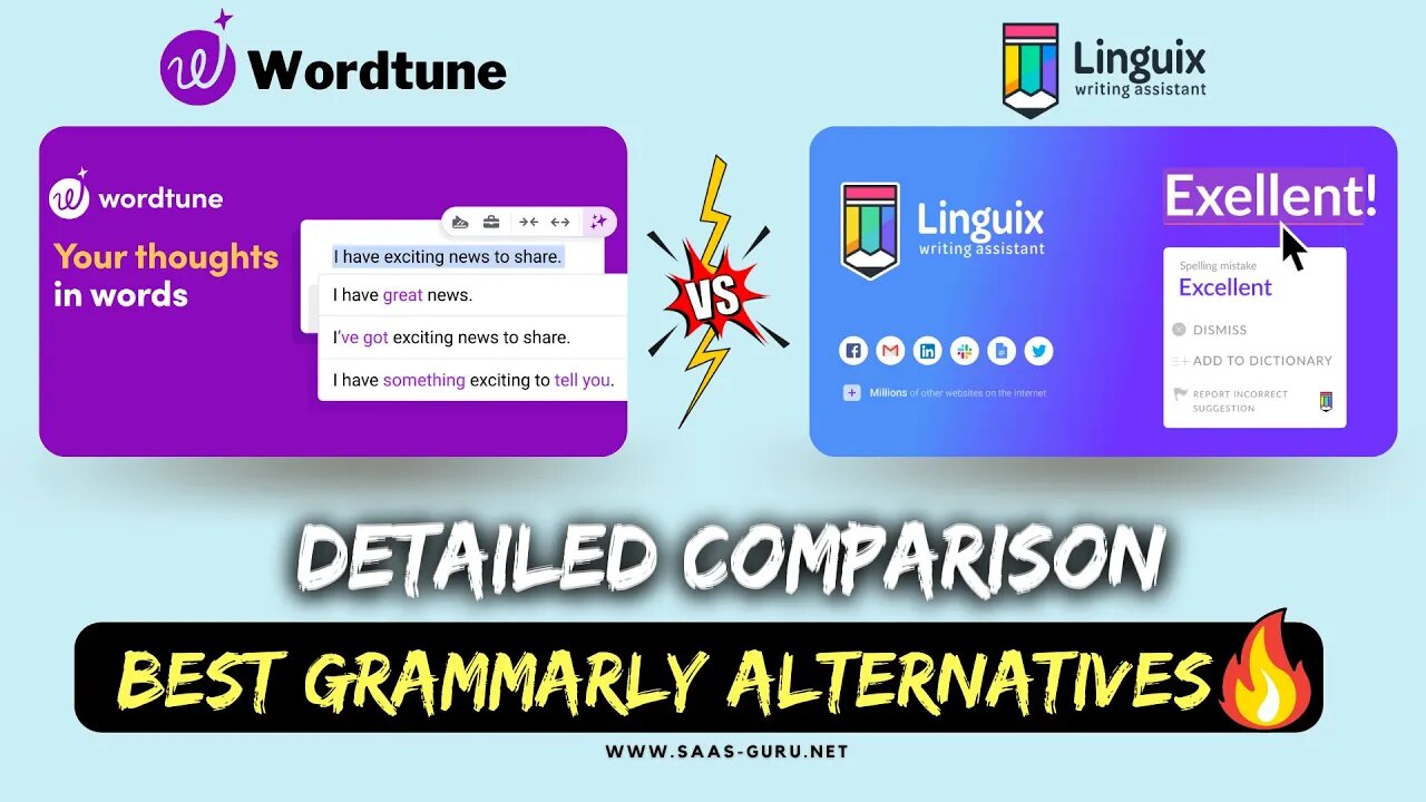 Wordtune vs Linguix - Which 1 is Best Grammarly Alternative | Remove All Writing Mistakes