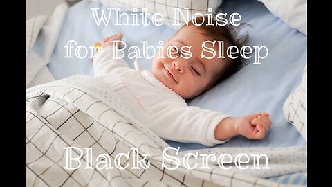 WHITE NOISE FOR BABIES SLEEP *BLACK SCREEN*12 HOURS