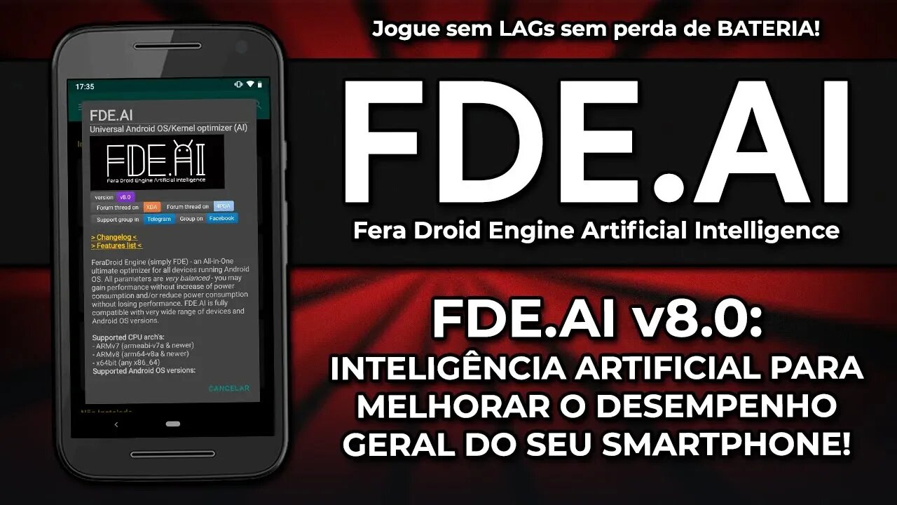 NOVO FDE.AI v8.0 | OTIMIZE O DESEMPENHO GERAL DE BATERIA E JOGOS COM INTELIGÊNCIA ARTIFICIAL! [ROOT]