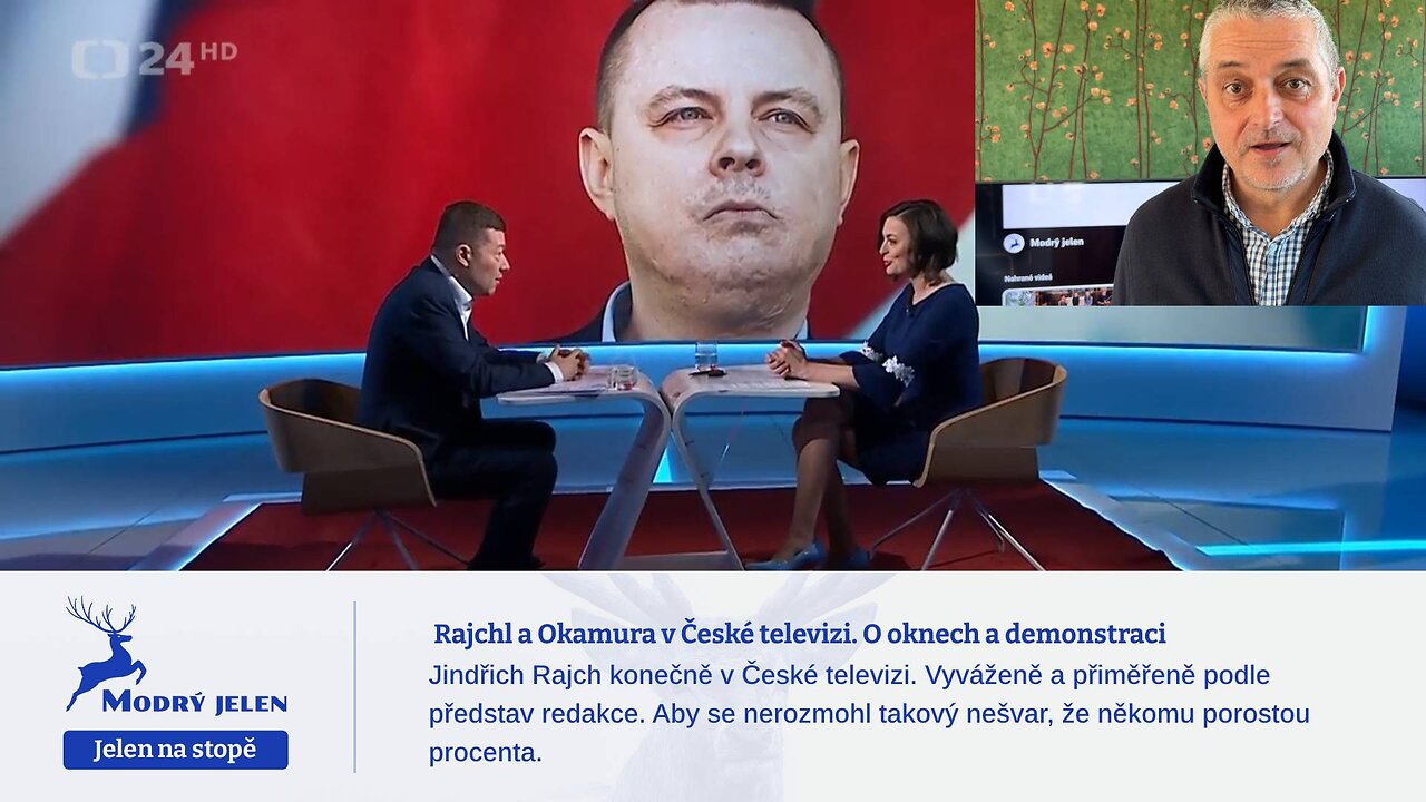 Rajchl a Okamura v České televizi. O oknech a demonstraci