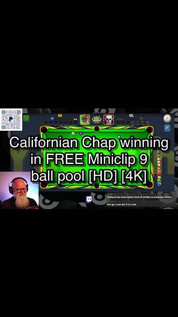 Californian Chap winning in FREE Miniclip 9 ball pool [HD] [4K] 🎱🎱🎱 8 Ball Pool 🎱🎱🎱