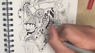 Ink Doodle #2 - time lapse