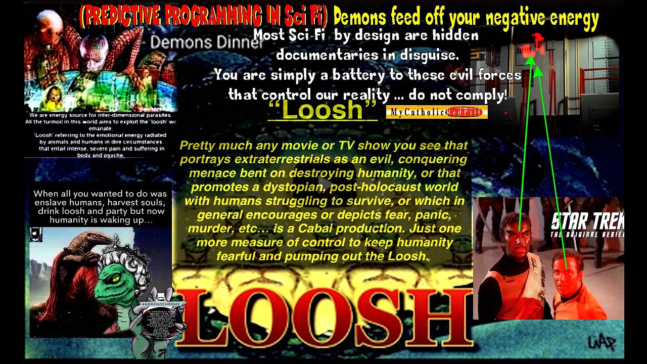 Predictive Programming in Sci-Fi – Demons feed off your negative energy – Loosh (see related links)