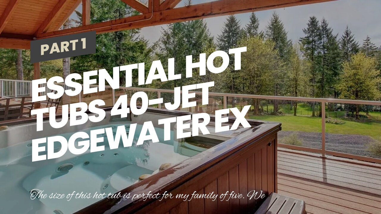 Essential Hot Tubs 40-Jet Edgewater EX 2023 Hot Tubs, Seats 5-6, with Lounger, Driftwood