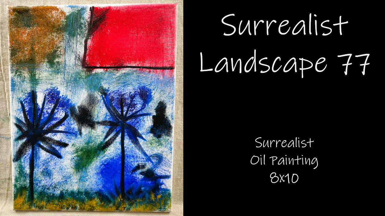 "Surrealist Landscape 77" Oil Painting Demonstration 8x10 #forsale