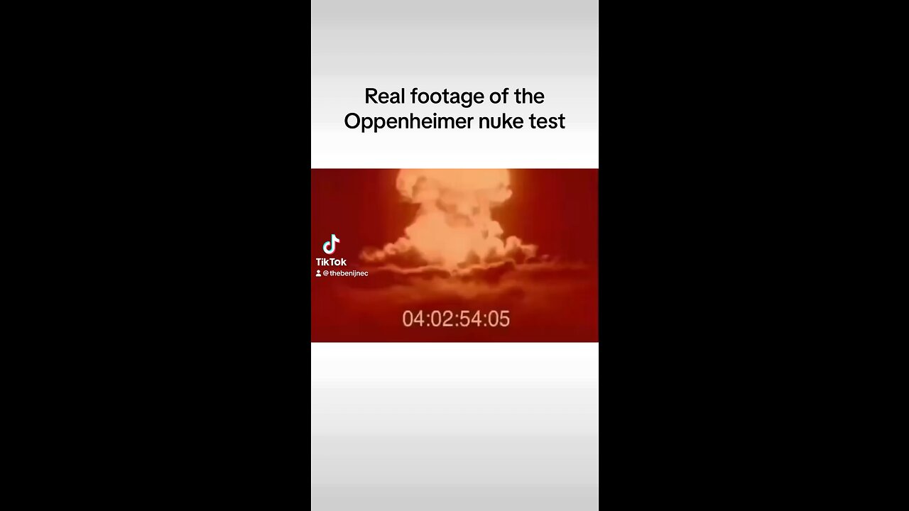 The real footage of oppenheimer nuke test