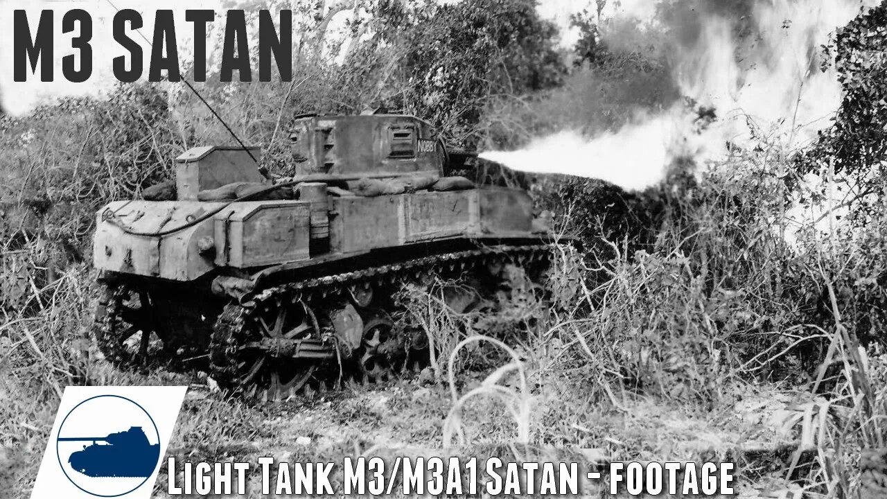 Rare WW2 Light Tank M3A1 Satan - Stuart - Footage.