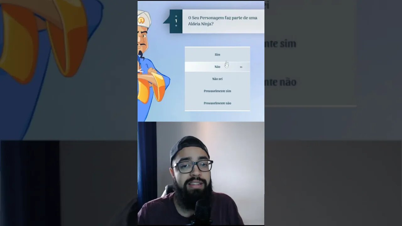 Quem o Akinator acha de responder tudo em ordem? #shorts