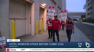 Hotel workers strike before Comic-Con