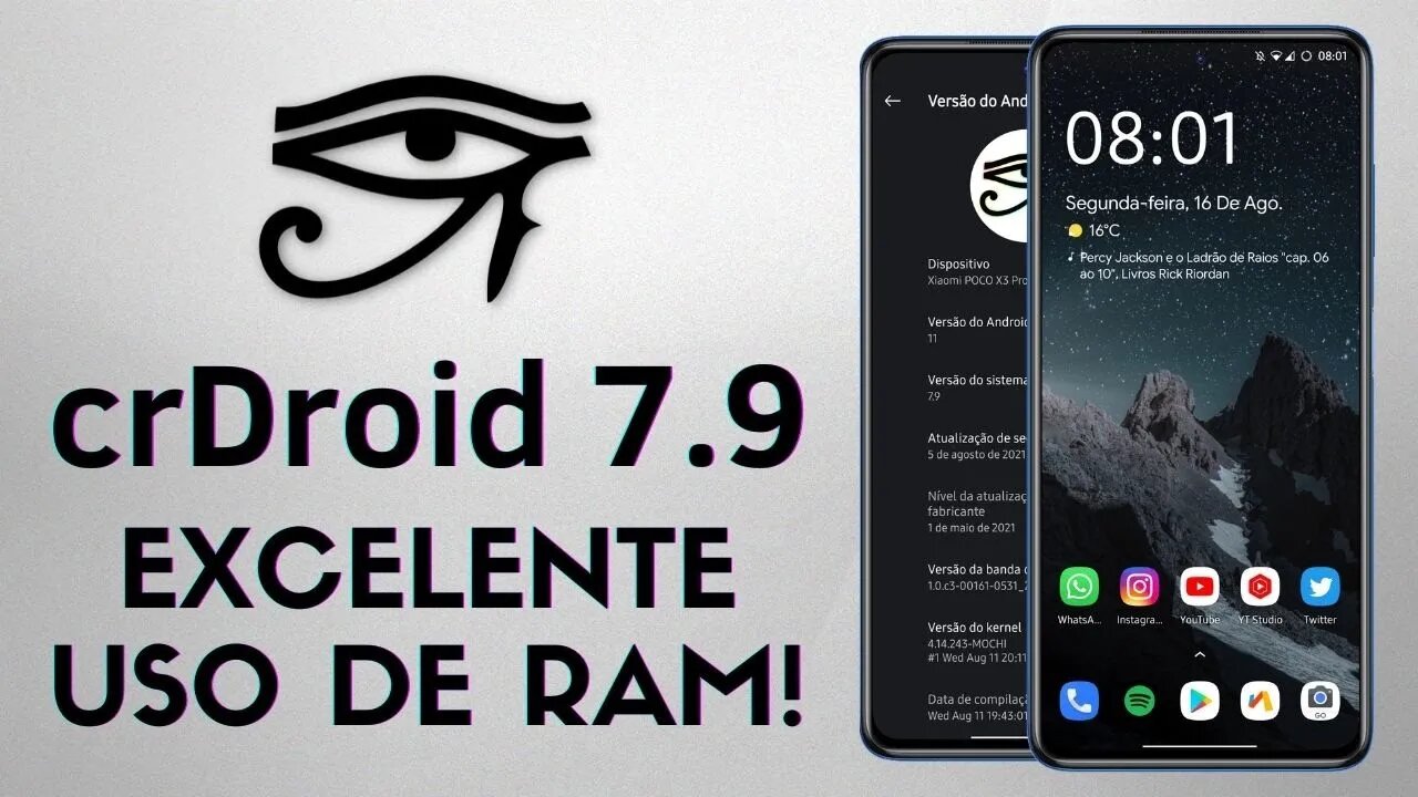 crDroid v7.9 | Android 11 | A MELHOR VERSÃO DA CRDROID - EXCELENTE USO DE RAM!