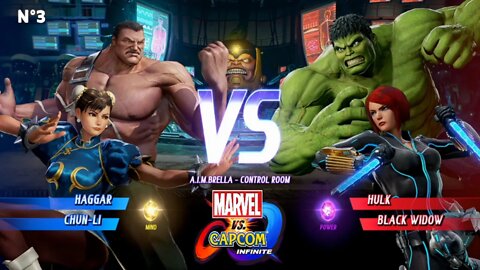 Haggar & Chun-Li VS Hulk & Black Widow Marvel vs Capcom Infinite