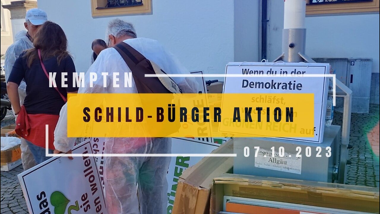 Schild-Bürger Aktion am 7. Oktober in Kempten