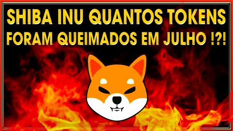 SHIBA INU QUANTOS TOKENS FORAM QUEIMADOS EM JULHO !?!