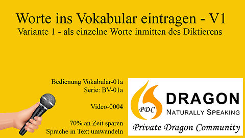 Worte ins Vokabular eintragen Variante 1 - BV01a V0004 - PDC-3