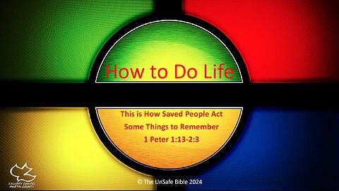 1 Peter 1:13-2:3 How to Do LIfe