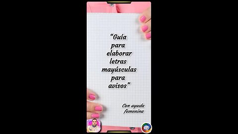 Guía para elaborar letras mayúsculas para avisos.