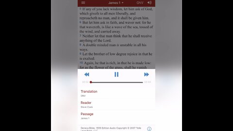 Book of James, Geneva Bible, Steve Cook