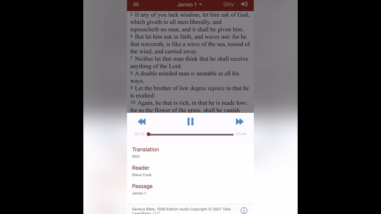 Book of James, Geneva Bible, Steve Cook
