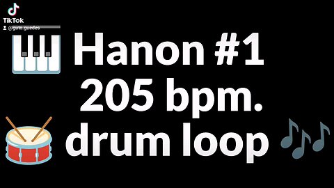 Hanon #1 205 bpm Drum Loop 4/4