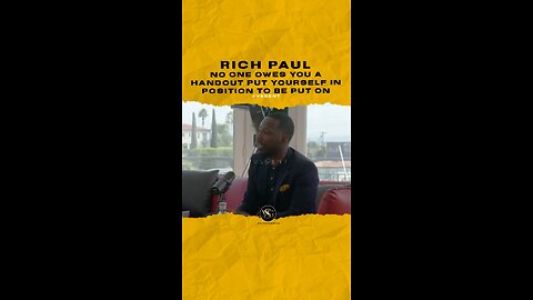 #richpaul no one owes you a handout put yourself in position to be put on. 🎥 @intervalpresents