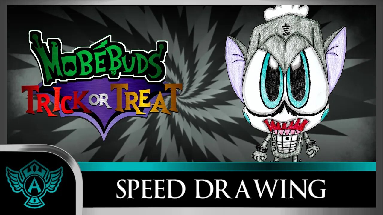 Speed Drawing: MobéBuds Trick or Treat - Airblin | A.T. Andrei Thomas 2022