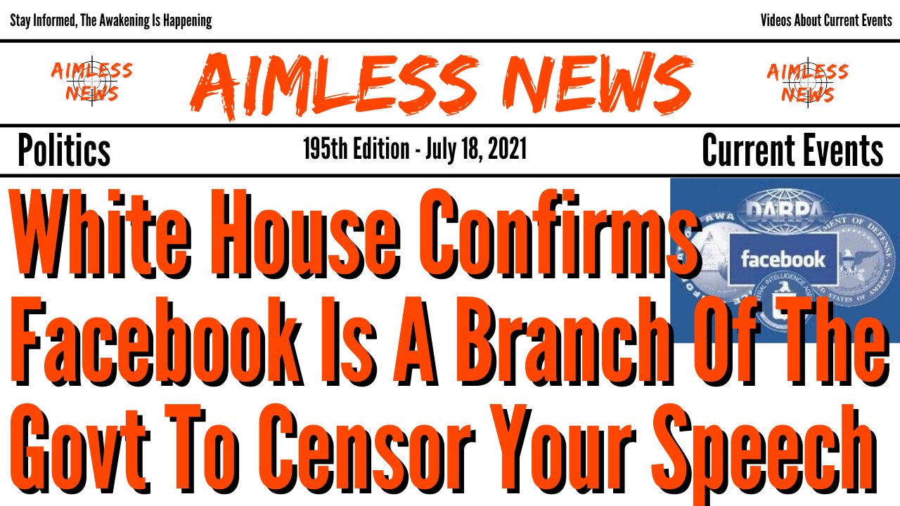 White House Confirms Facebook Is A Branch Of The Govt To Censor Your Speech