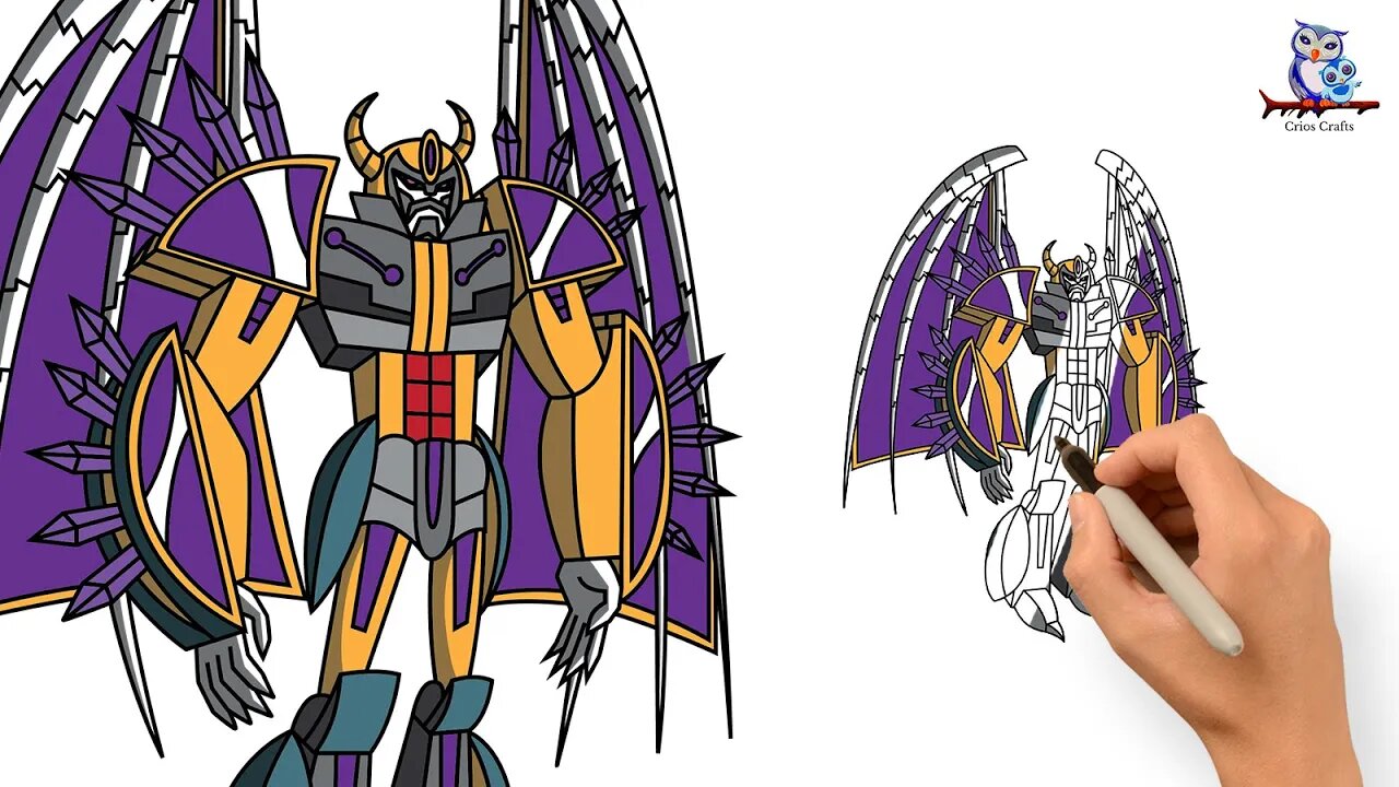 How to Draw Unicron G1 Transformer - Decepticon