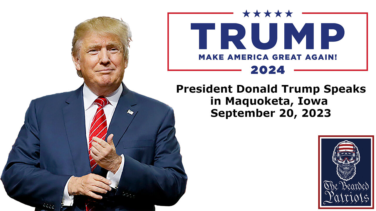 President Donald Trump Speaks in Maquoketa, Iowa (September 20, 2023)