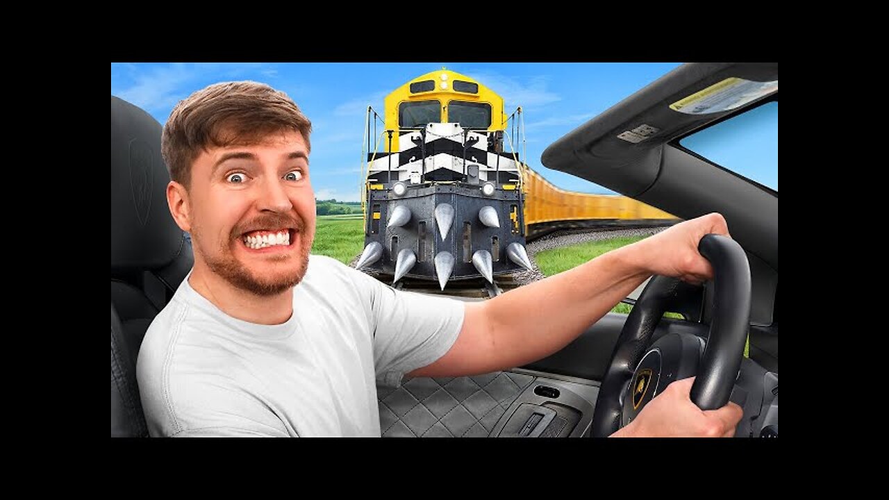 Lamborghini vs train Mr Mr beast