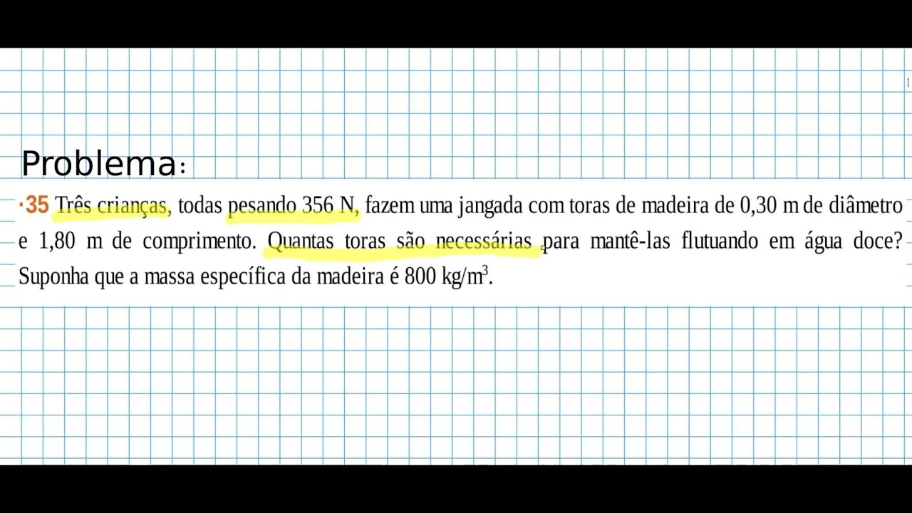 Resolução de problema: com quantos paus se faz uma jangada