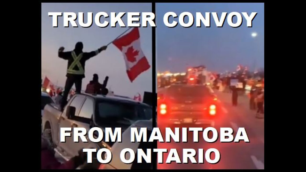 Canadians Line the Highways to Support the Trucker Convoy as it Enters Ontario | Jan 24th 2022