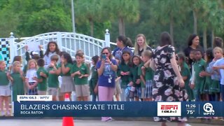 Boca Christian volleyball state championship send-off