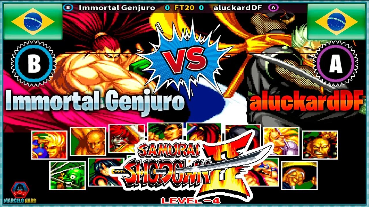 Samurai Shodown II (Immortal Genjuro Vs. aluckardDF) [Brazil Vs. Brazil]