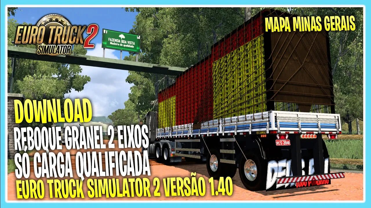 REBOQUE GRANEL GUERRA 2 EIXOS 1.40.4 QUALIFICADO EURO TRUCK SIMULATOR 2