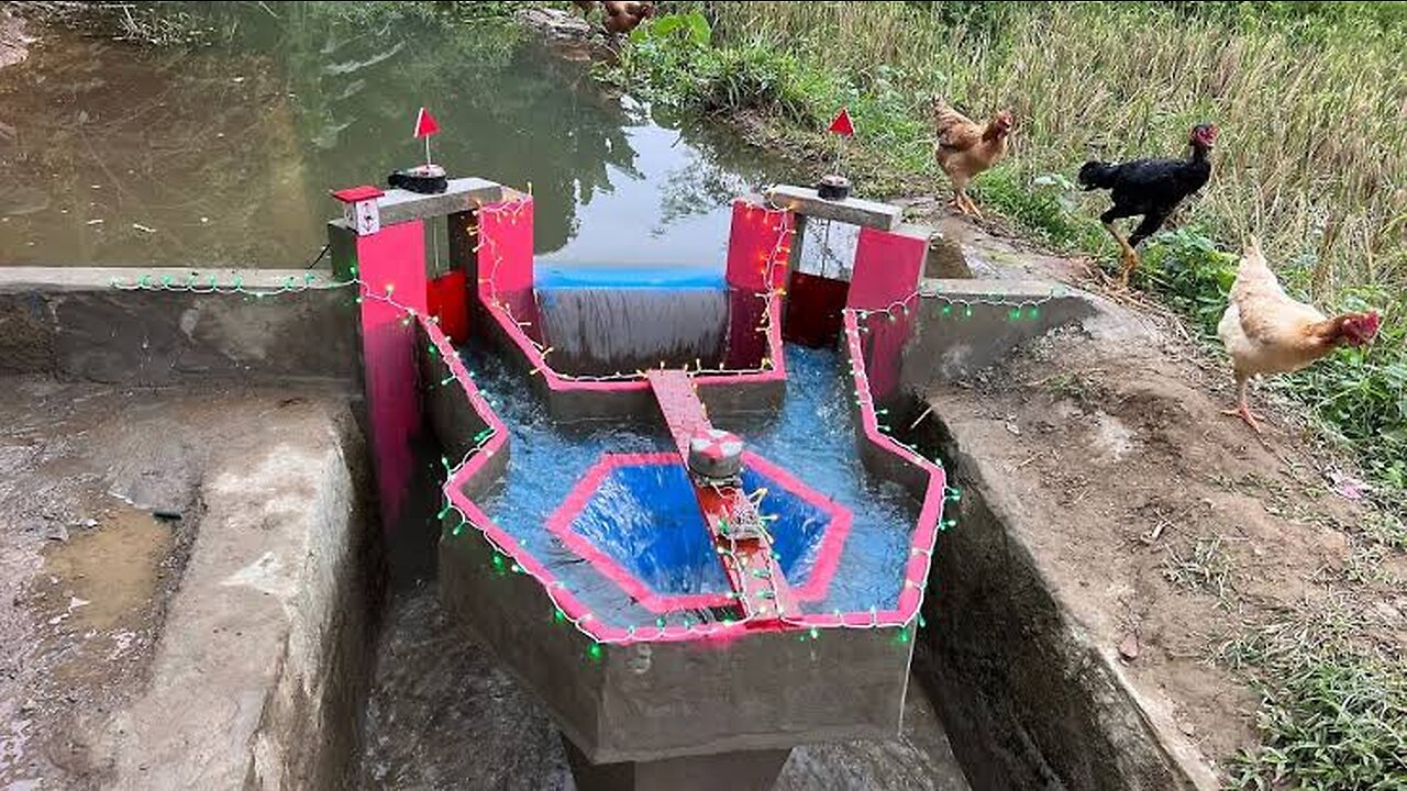Unique mini hydropower design with one units