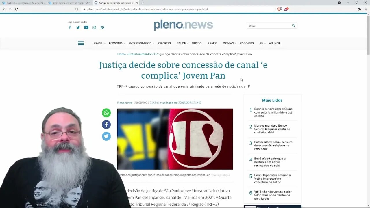 Justiça caça concessão da Loading, impedindo TV Jovem Pan — PETER TURGUNIEV