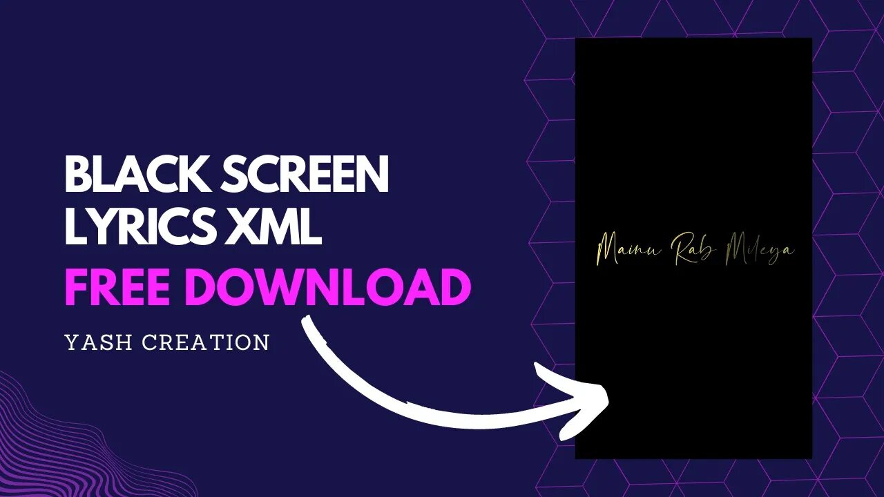 Black Screen Lyrics Status - #alightmotion || XML Download