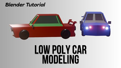 Blender Tutorial: Easy Low Poly Car Modeling for Beginners!