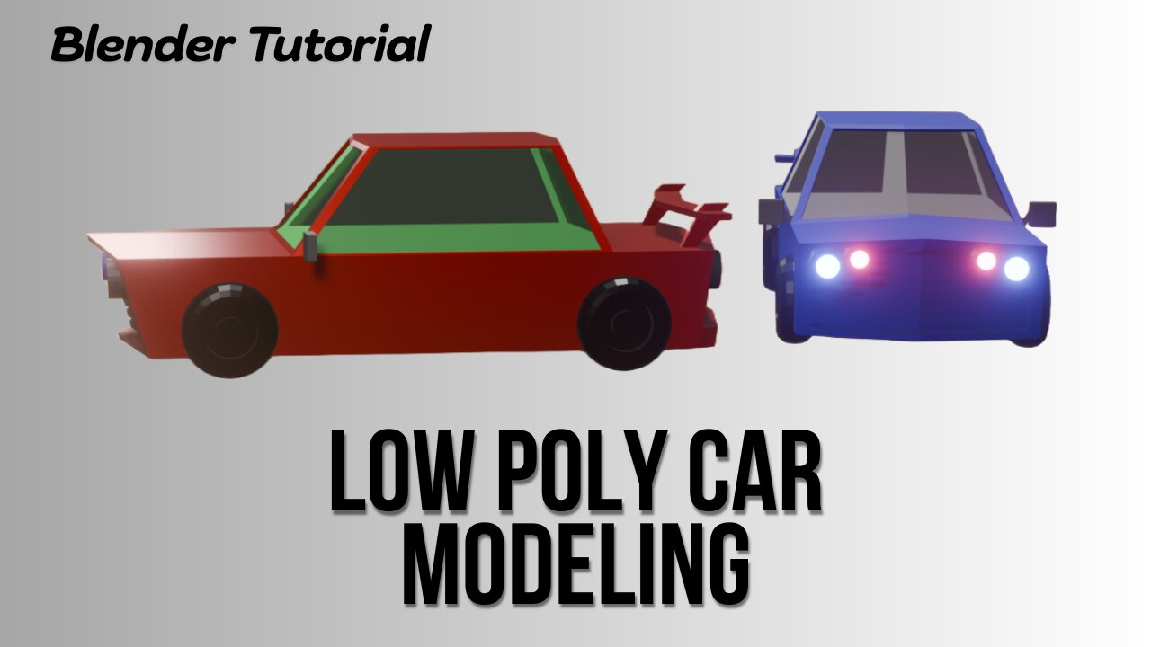 Blender Tutorial: Easy Low Poly Car Modeling for Beginners!