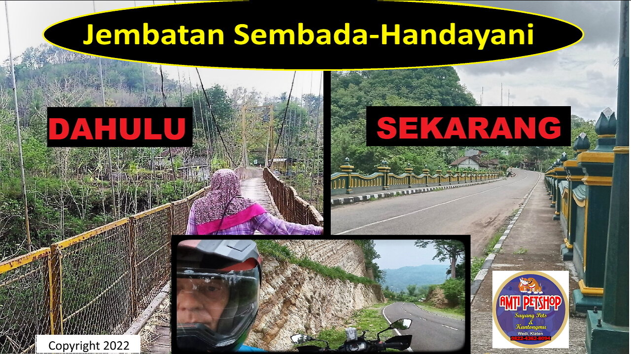 Handayani-Sembada bridge then and now. Java. Indonesia