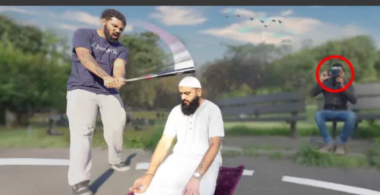 Attacking a Muslim praying in Public Social Experiment!