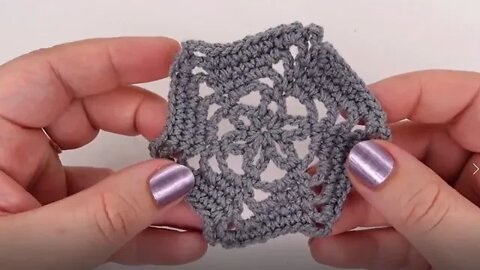 How to crochet Spiral Hexagon simple tutorial by marifu6a