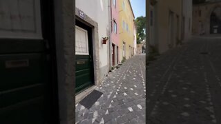 Walking Up Old Street In Lisbon Portugal 🇵🇹