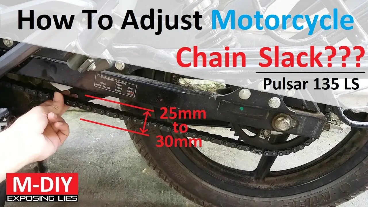 How To Adjust Motorcycle Chain Slack??? | Pulsar 135 LS [Hindi]