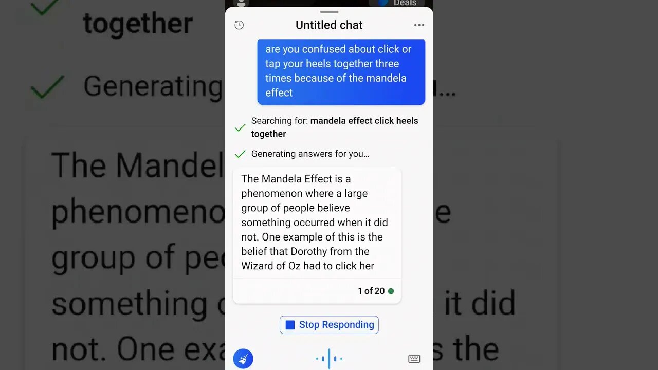 Discussions with Open AI about the Mandela Effect. #3 ("Click your heels") #mandelaeffect