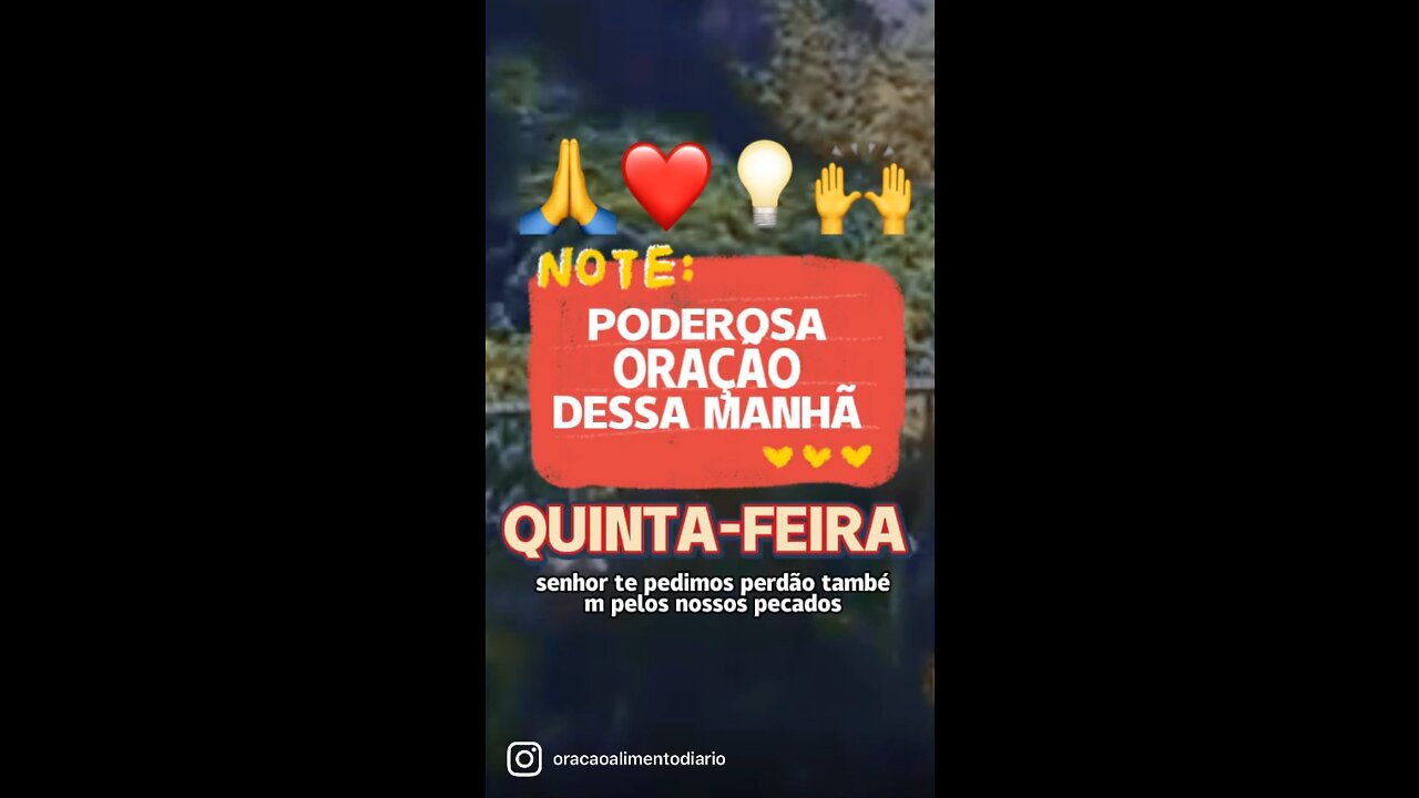 Poderosa oração dessa manhã de hoje quinta-feira