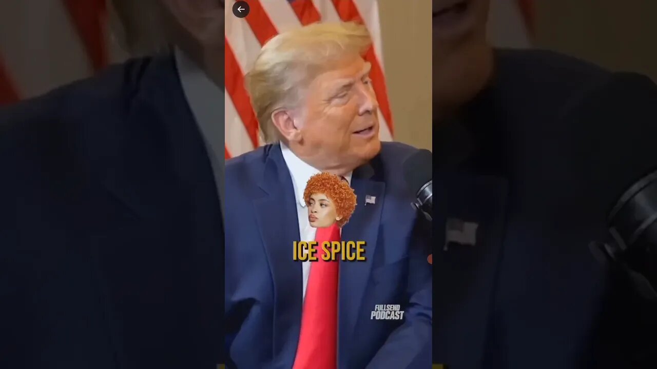 Donald Trump Likes Ice spice 🤣🤣 #shorts #donaldtrump #president #nelk #funny #podcast #podcasts #lol