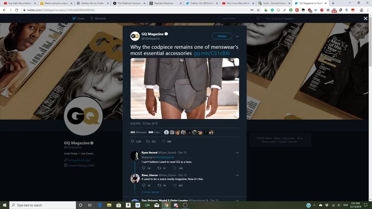 GQ Magazine just became the fucking Circus!