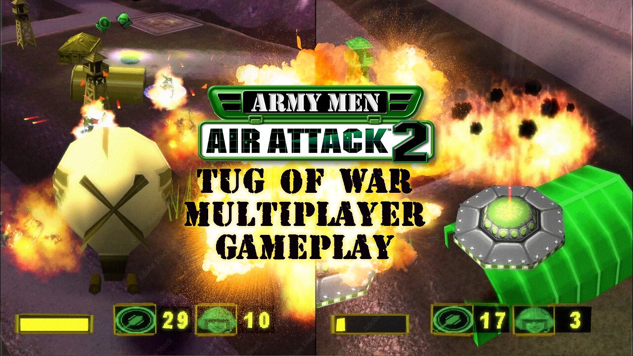 Army Men: Air Attack 2 - Tug of War 1 - Green vs Tan - PS2